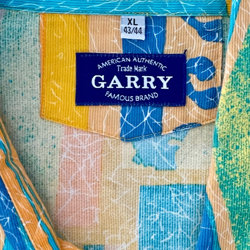 Vintage Bright Patterned Button Down Shirt - image 3